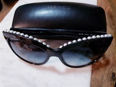 new chanel pearl sunglasses|authentic chanel sunglasses sale.